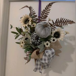 Homemade fall wreath
